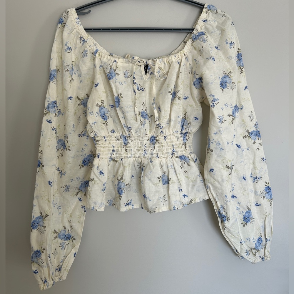NEW linen Velvet Heart top